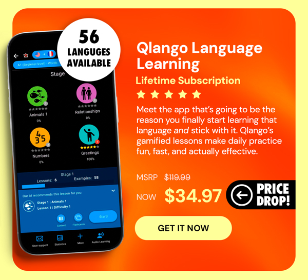 Qlango Language Learning: Lifetime Subscription (All Languages)