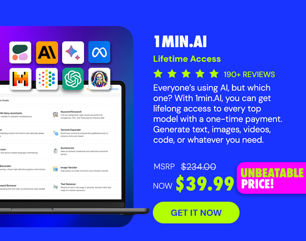 1minAI: Lifetime Subscription