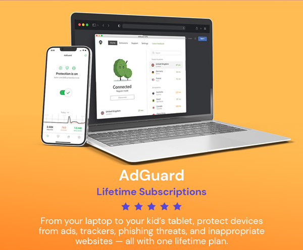 AdGuard Family or Personal Plan: Lifetime Subscription