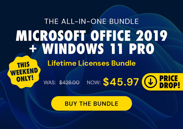 The All-In-One Microsoft Office Pro Plus 2021 for Windows: Lifetime License + Windows 11 Pro Bundle