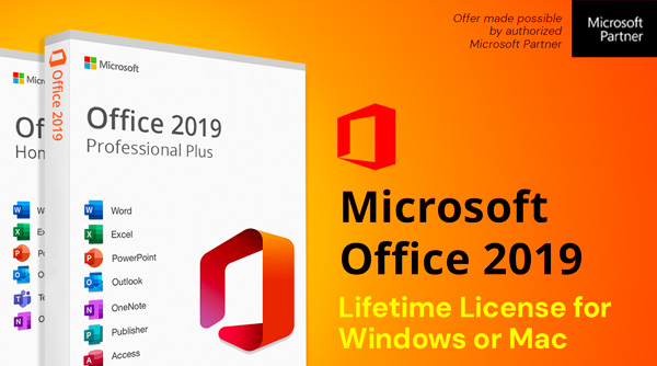 Microsoft Office 2019 for Windows or Mac | Lifetime License