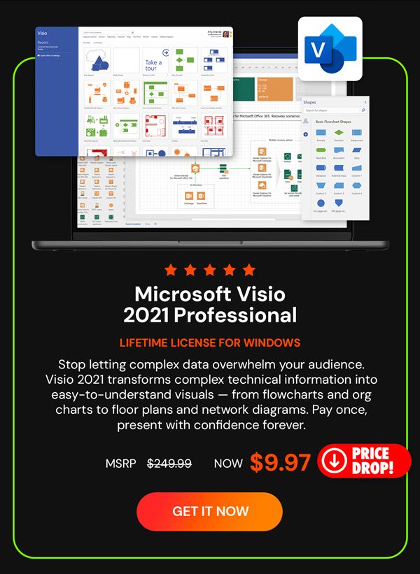 Microsoft Visio 2021 Professional: Lifetime License for Windows