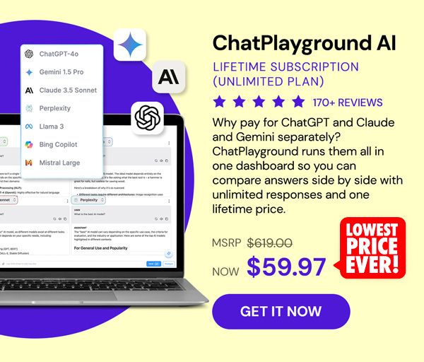 ChatPlayground AI: Lifetime Subscription (Unlimited Plan)
