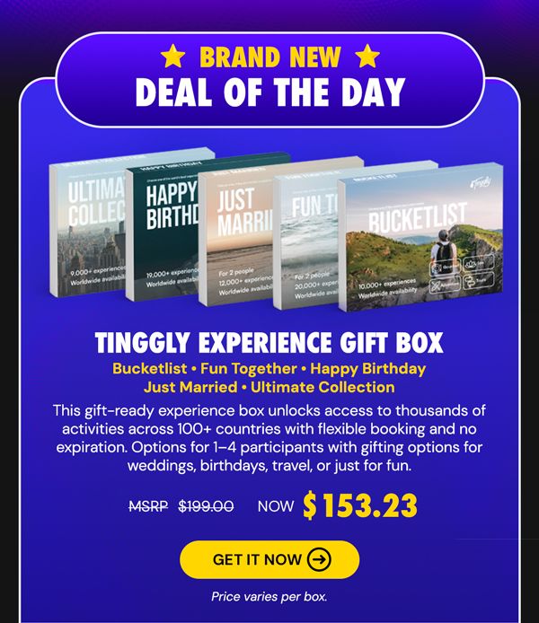 Tinggly Experience Gift Box - Just Married