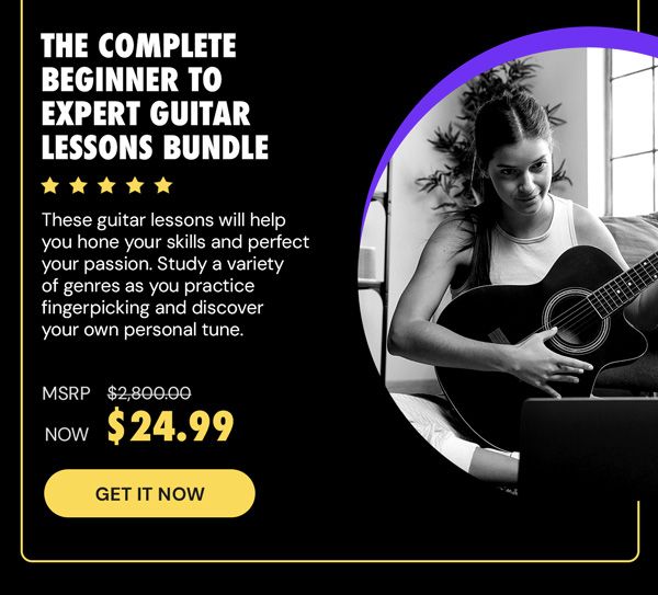 The Complete Beginner to Expert Guitar Lessons Bundle