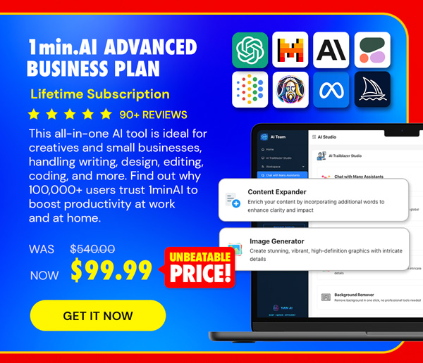 1minAI Advanced Business Plan Lifetime Subscription