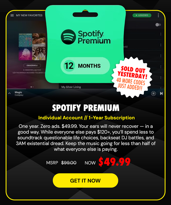 Spotify Premium: 1-Year Subscription Account
