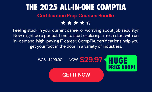 The 2025 All-in-One CompTIA Certification Prep Courses Bundle