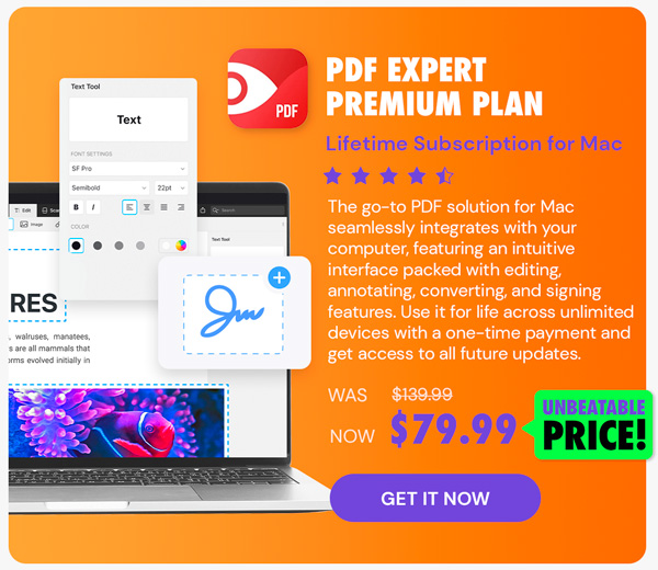 PDF Expert Premium Plan: Lifetime Subscription (Mac)