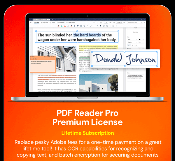 PDF Reader Pro Premium License For Mac or Windows: Lifetime Subscription