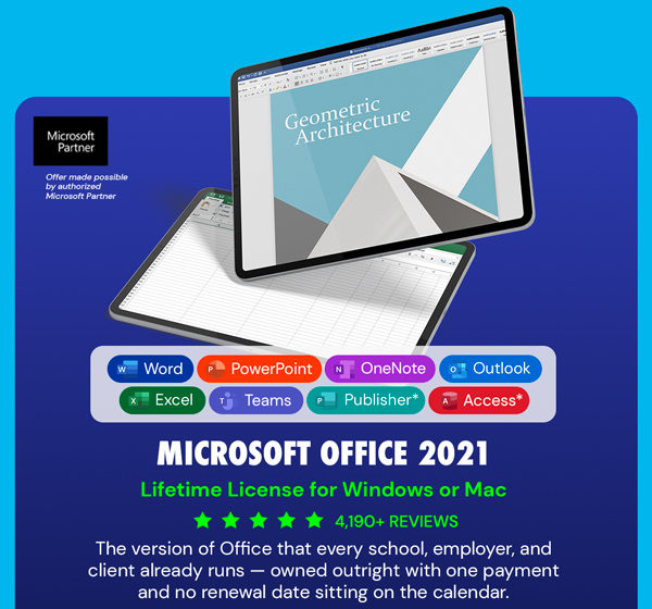 Microsoft Office Professional 2021 for Windows: Lifetime License