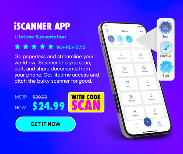 iScanner App: Lifetime Subscription