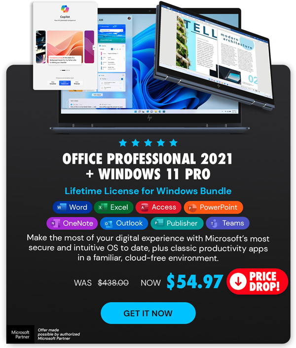 The Ultimate Microsoft Office Professional 2021 for Windows: Lifetime License + Windows 11 Pro Bundle