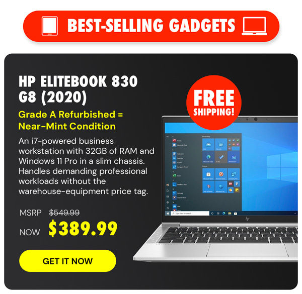 HP Elitebook 830 G8 (2020) i7 32GB RAM 256GB SSD WIN11P (Refurbished)