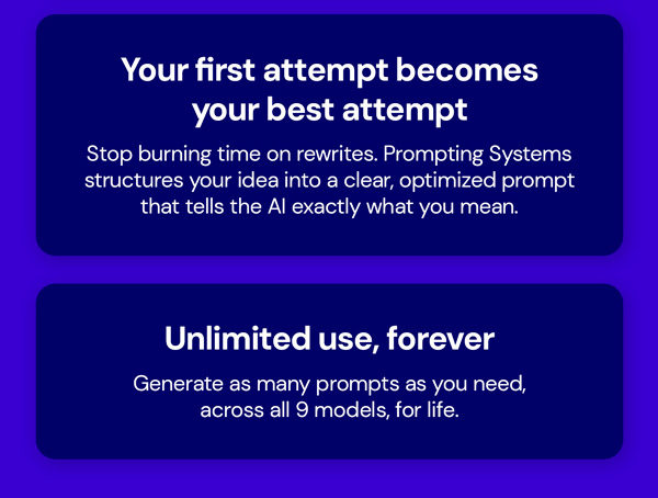 Prompting Systems: Lifetime Subscription (Gold Plan)