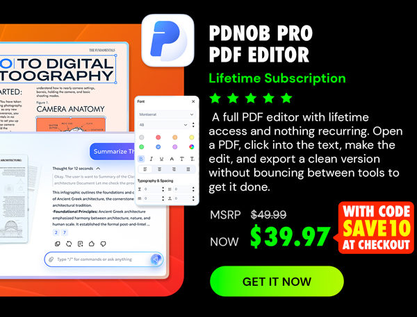 PDNob Pro PDF Editor: Lifetime Subscription