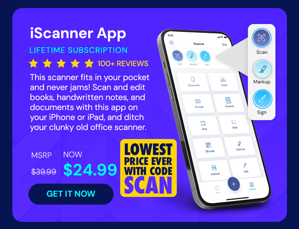 iScanner App: Lifetime Subscription