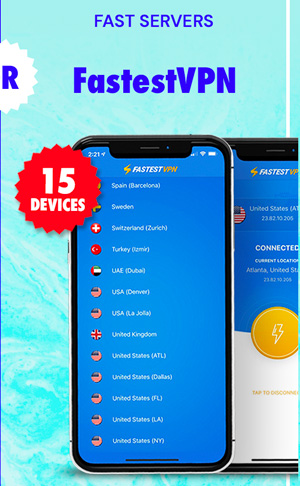 FastestVPN: Lifetime Subscription (15 Devices)