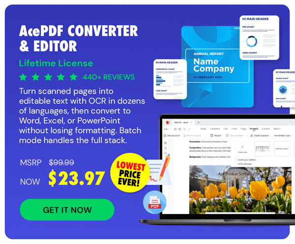 AcePDF Converter & Editor: Lifetime License