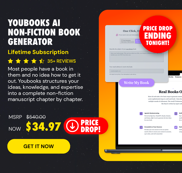Youbooks AI Non-Fiction Book Generator: (Fan Plan) Lifetime Subscriptions