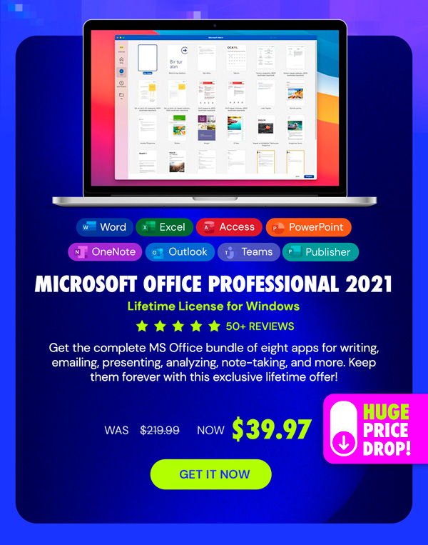 Microsoft Office Professional 2021 for Windows: Lifetime License (Non Binding)