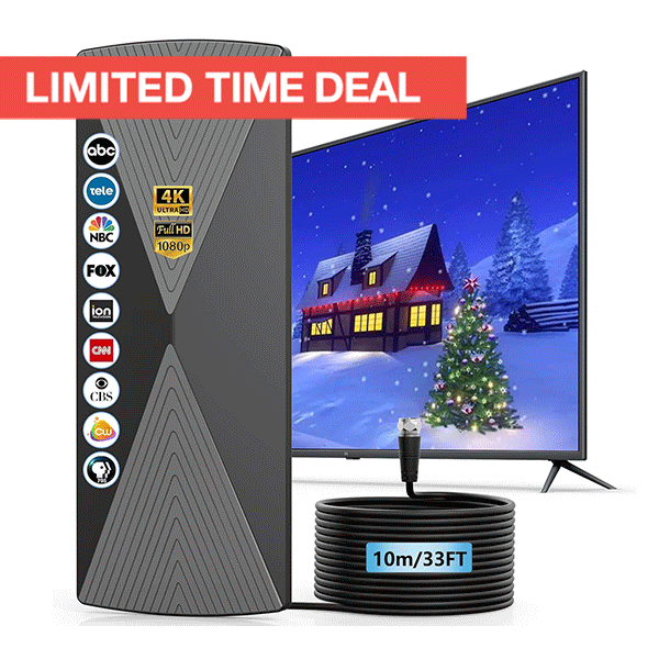 2025 TV Antenna (1,200+ Mi. Long Range)