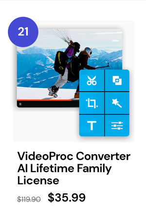 VideoProc Converter AI: Lifetime Family License (For Windows)