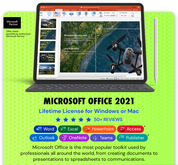 Microsoft Office 2021 for Windows or Mac: Lifetime License