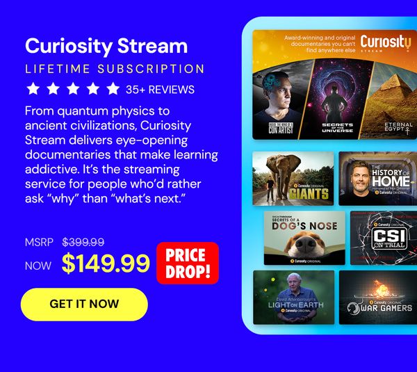 Curiosity Stream Standard Plan: Lifetime Subscription