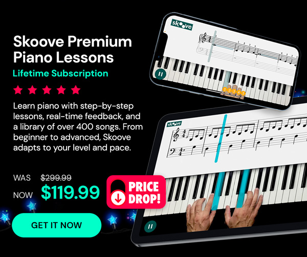 Skoove Premium Piano Lessons: Lifetime Subscription