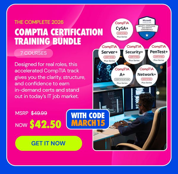The Complete 2026 CompTIA Certification Training Bundle