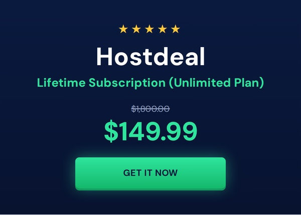 Hostdeal Unlimited Plan: Lifetime Subscription