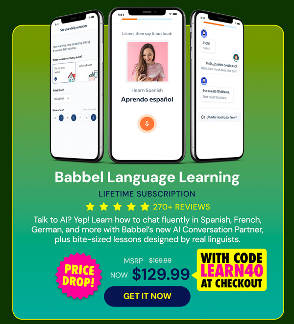 Babbel Language Learning: Lifetime Subscription (All Languages)