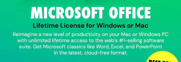 Microsoft Office 2021 for Windows or Mac: Lifetime License