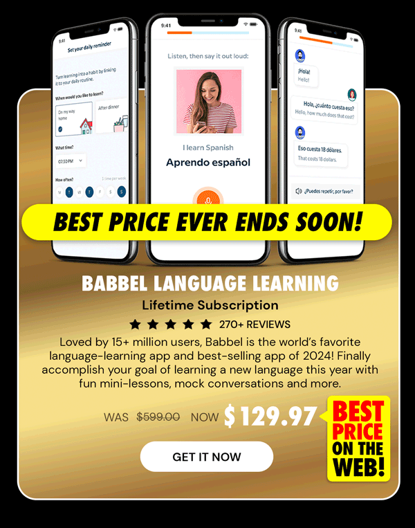 Babbel Language Learning: Lifetime Subscription (All Languages)
