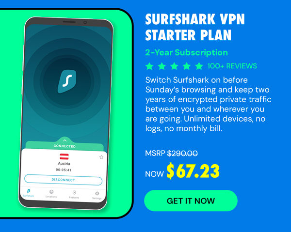 SurfShark VPN Starter Plan: 2-Yr Subscription