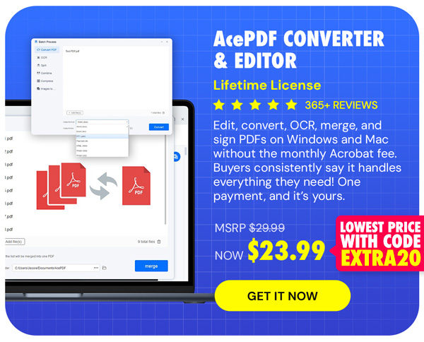 AcePDF Converter & Editor: Lifetime License
