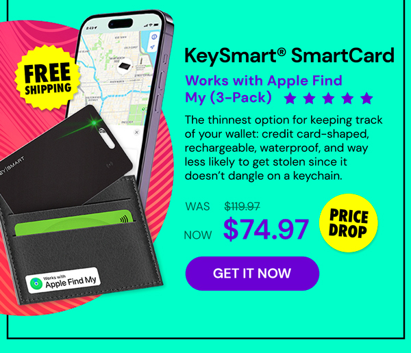 KeySmart® SmartCard - Works with Apple Find My (3-Pack)