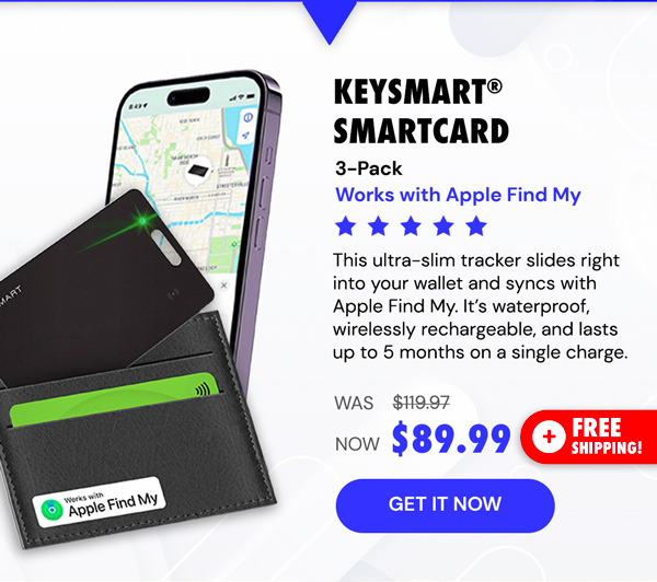 KeySmart® SmartCard - Works with Apple Find My (3-Pack)