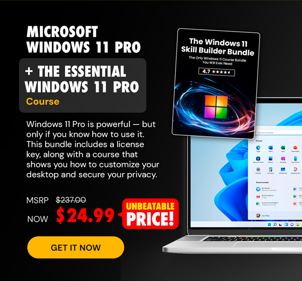Microsoft Windows 11 Pro + The Essential Windows 11 Pro Course