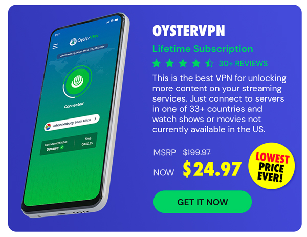 OysterVPN: VPN Lifetime Subscription
