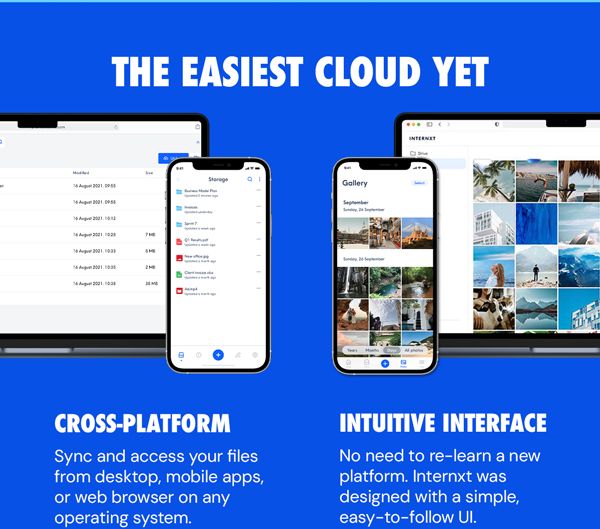 Internxt Cloud Storage: Lifetime Subscription in a Variety of Capacities