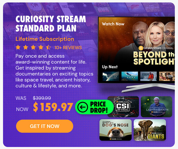 Curiosity Stream Standard Plan: Lifetime Subscription