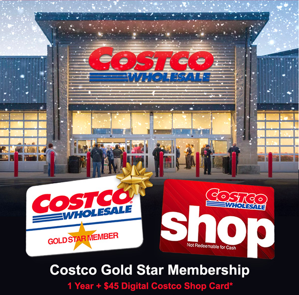 Costco 1-Year Gold Star Membership + $45 Digital Costco Shop Card