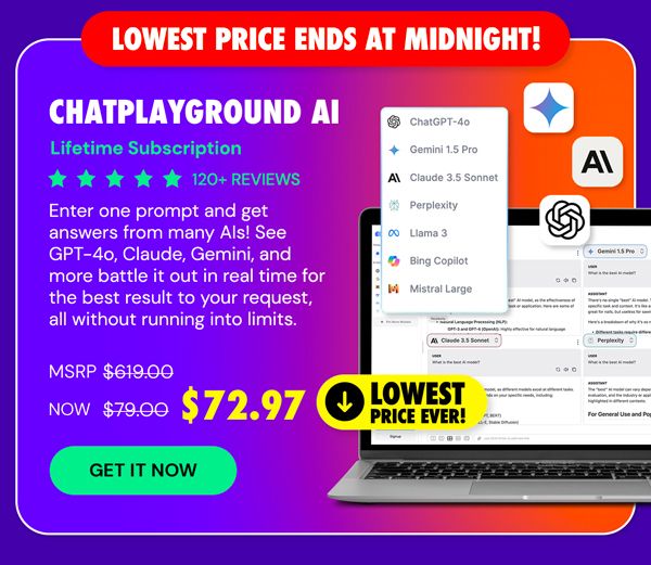 ChatPlayground AI: Lifetime Subscription (Unlimited Plan)