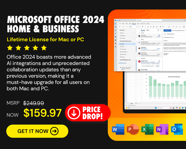Microsoft Office 2024 Home for Mac or PC: One-Time Purchase