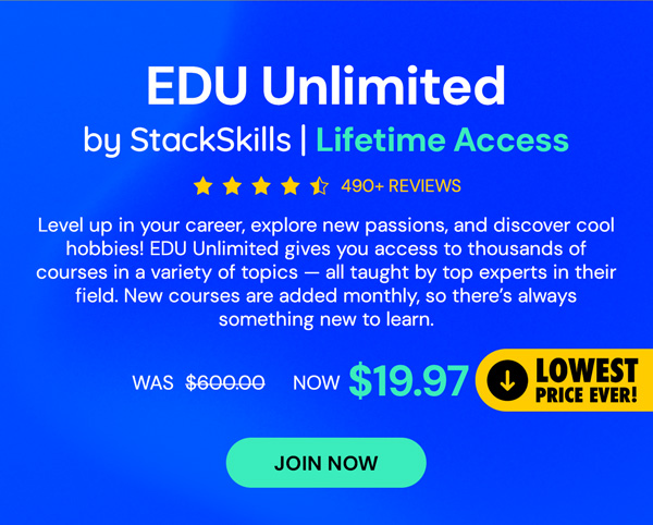 EDU Unlimited by StackSkills: Lifetime Access