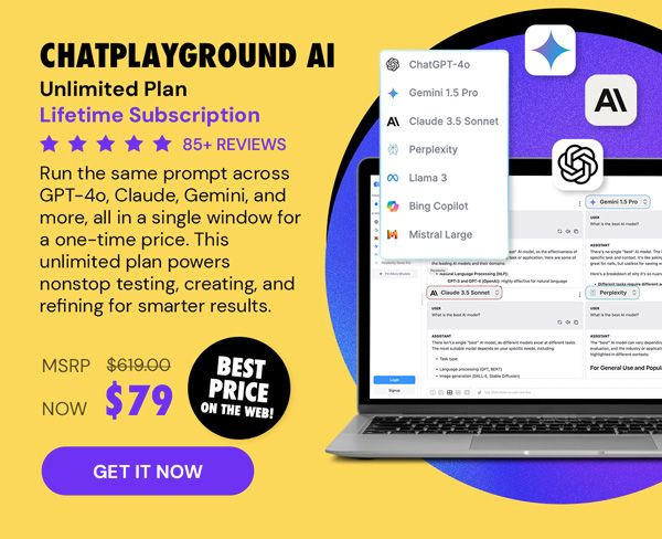ChatPlayground AI: Lifetime Subscription (Unlimited Plan)