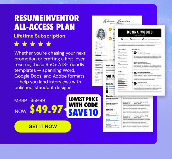 ResumeInventor All-Access Plan (Lifetime Subscription)
