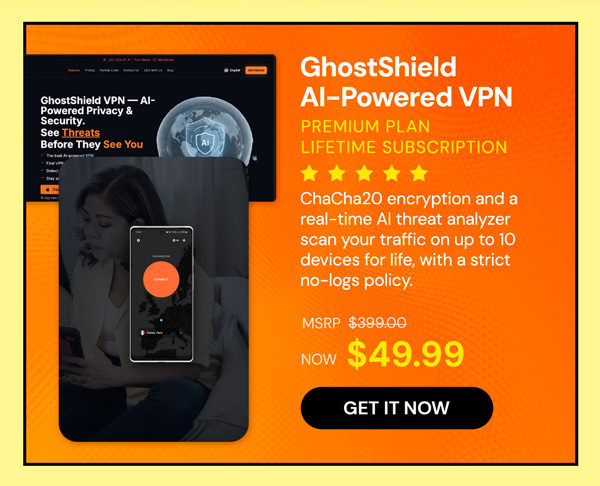 GhostShield AI-Powered VPN Premium Plan: Lifetime Subscription